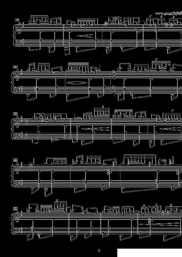 玄秘曲第5号钢琴曲谱（图2）