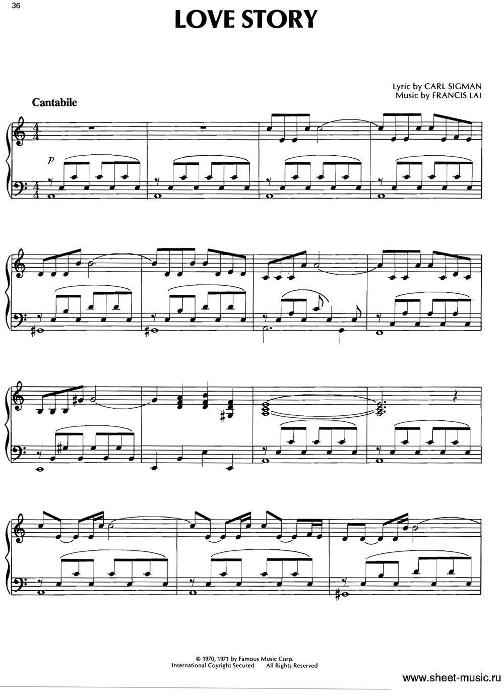 LOVE STORY钢琴曲谱（图1）