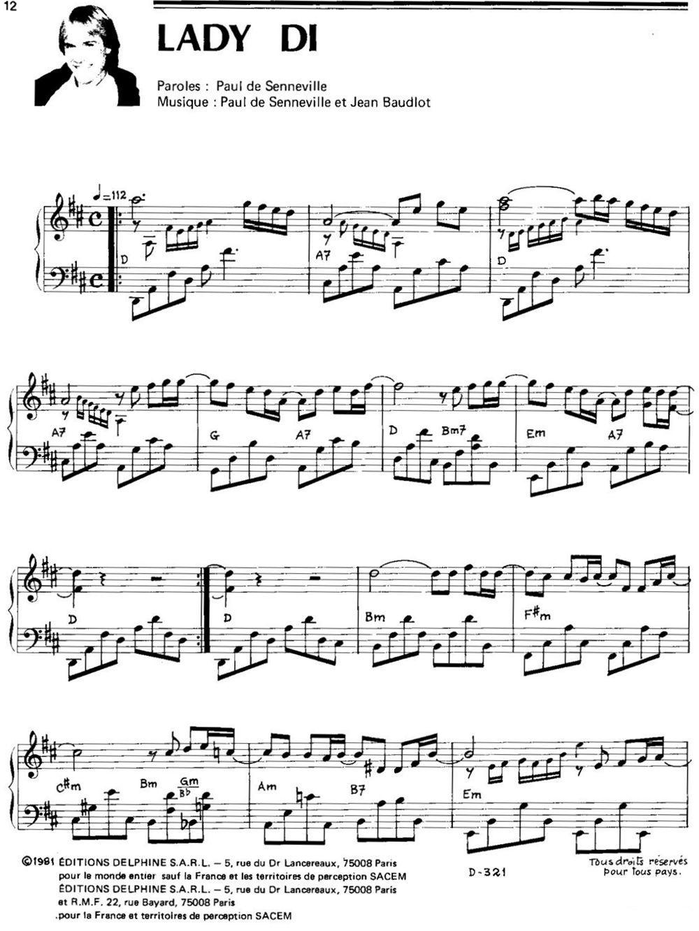 LADY DI钢琴曲谱（图1）