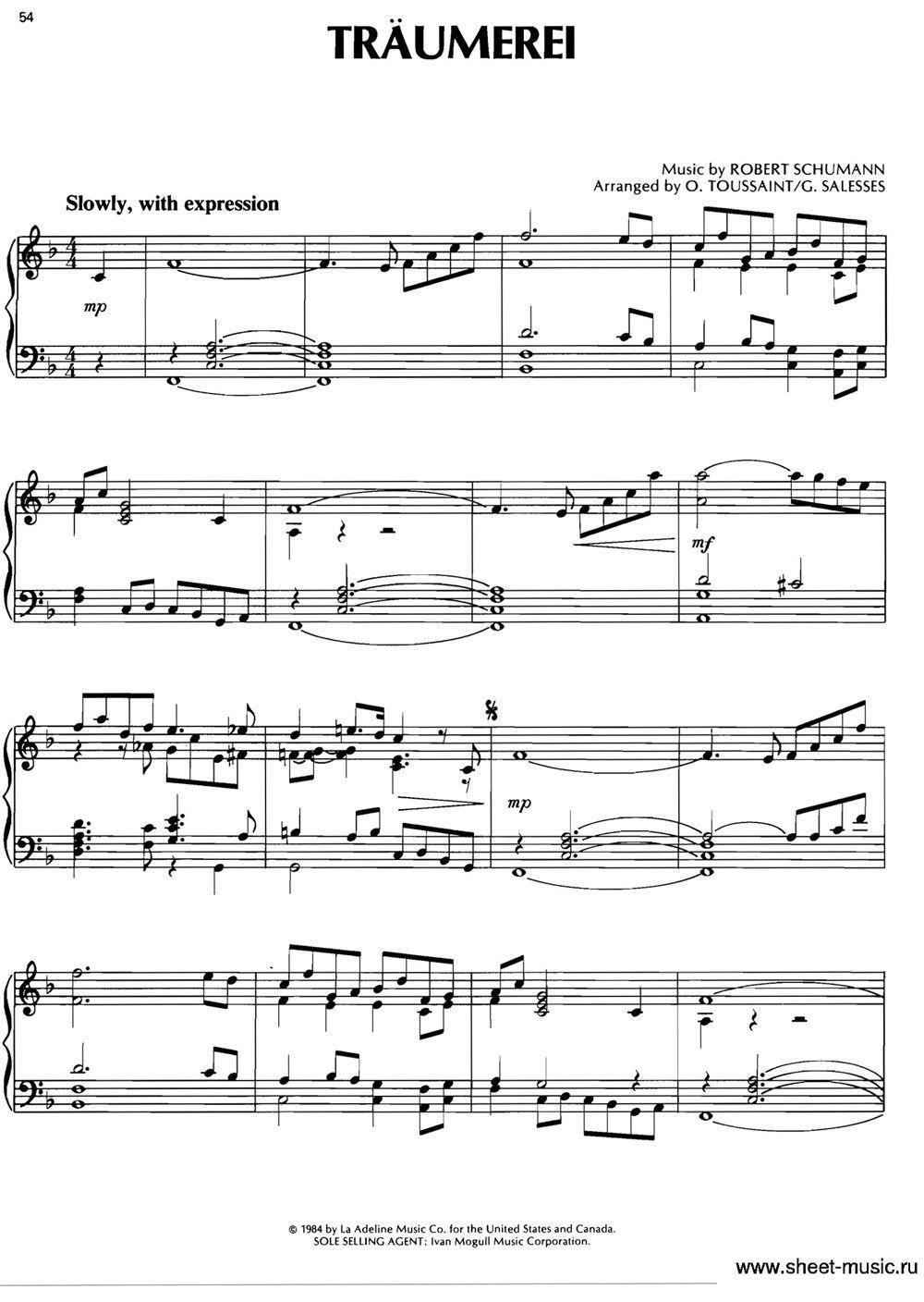 TRAUMEREI钢琴曲谱（图1）