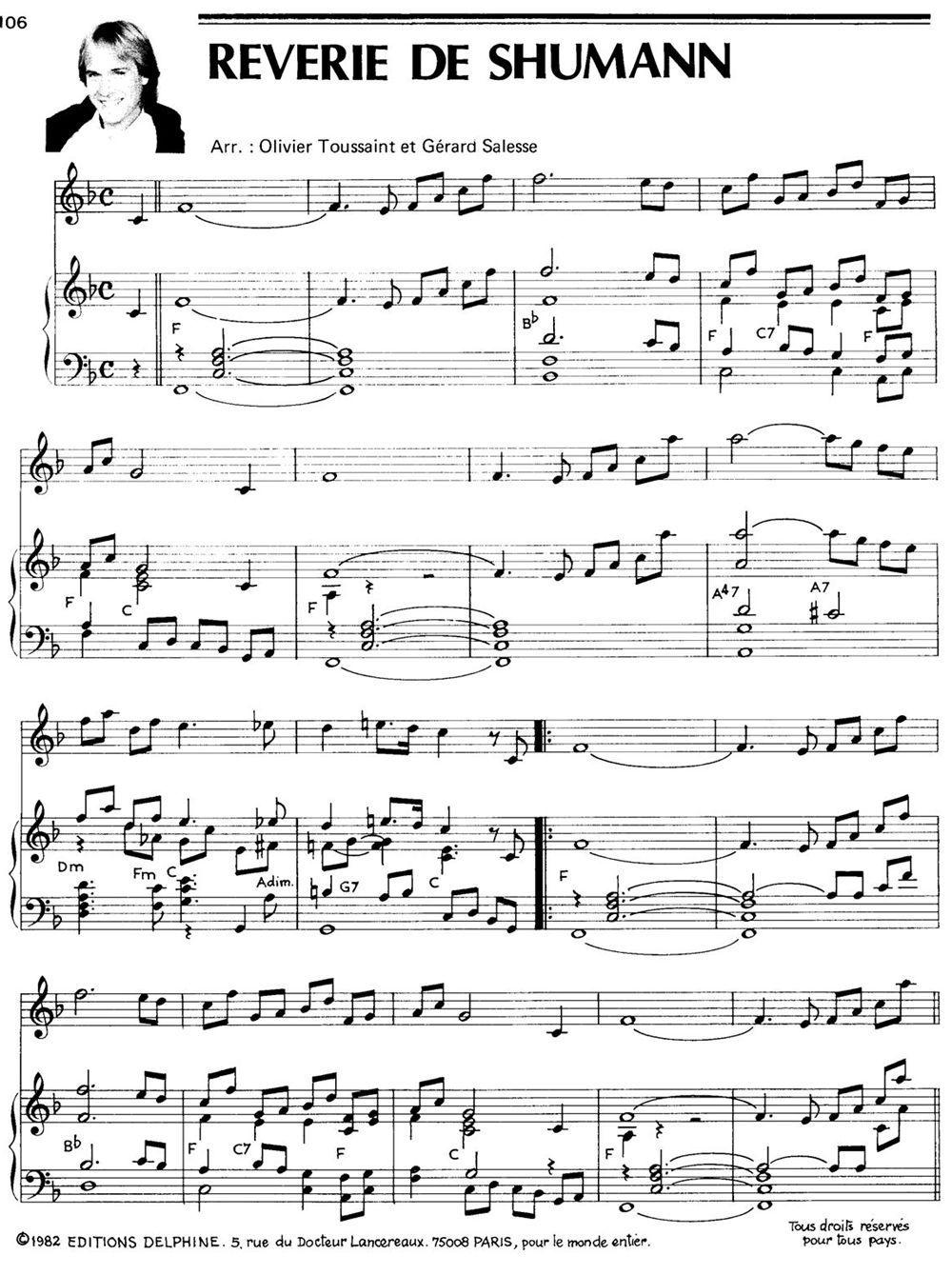 REVERIE DE SHUMANN钢琴曲谱（图1）