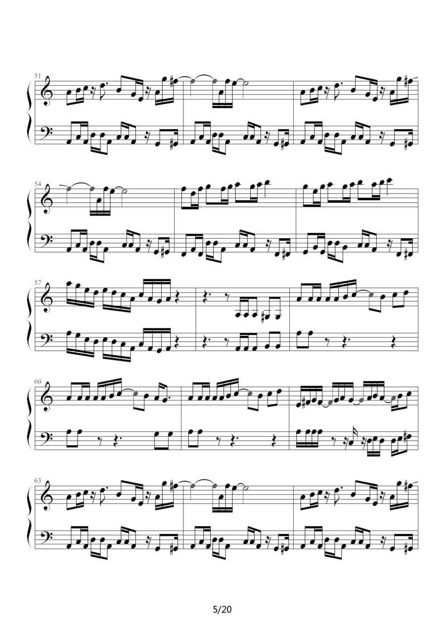 魂斗罗（韦昌宜制谱版）钢琴曲谱（图5）
