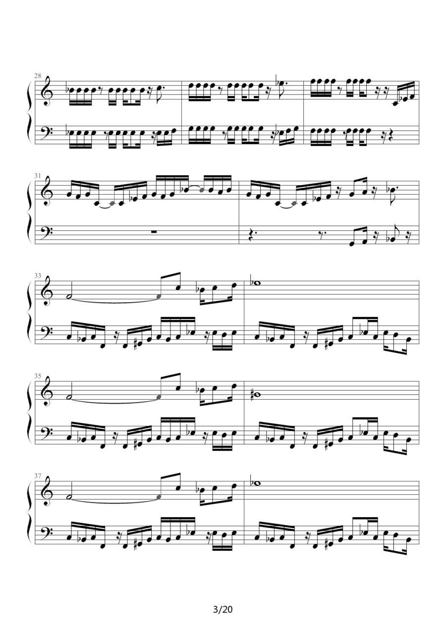 魂斗罗（韦昌宜制谱版）钢琴曲谱（图3）
