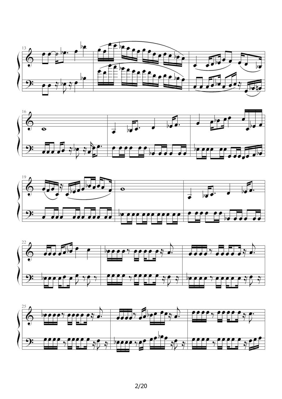 魂斗罗（韦昌宜制谱版）钢琴曲谱（图2）