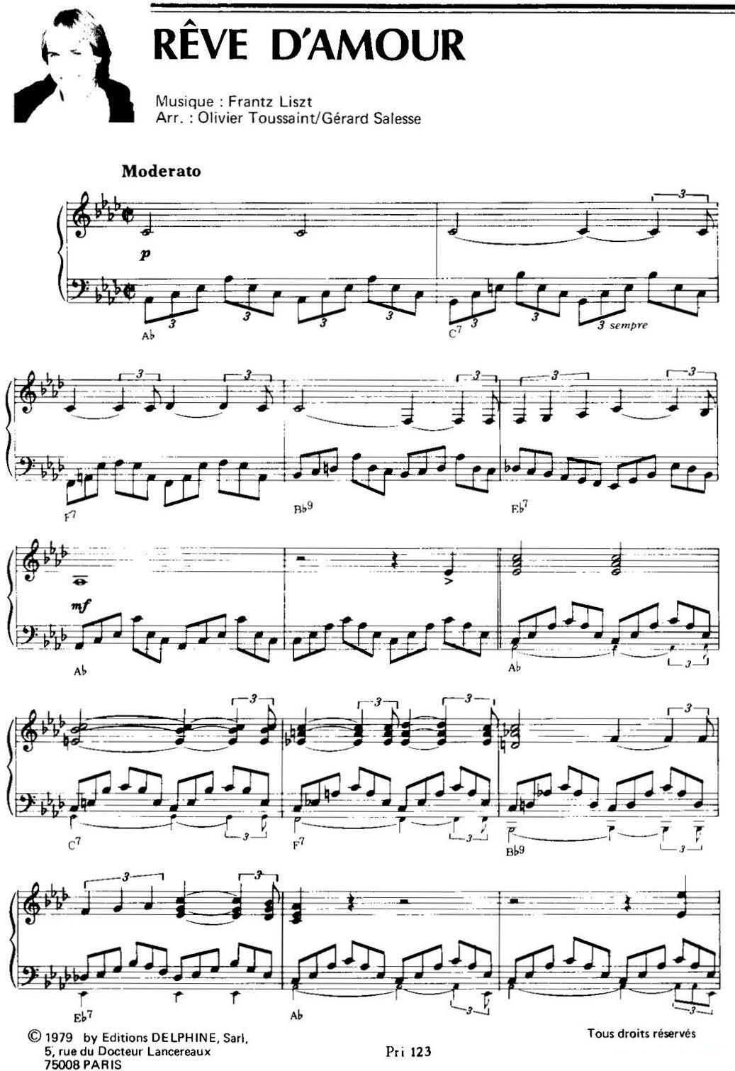 REVE DAMOUR钢琴曲谱（图1）