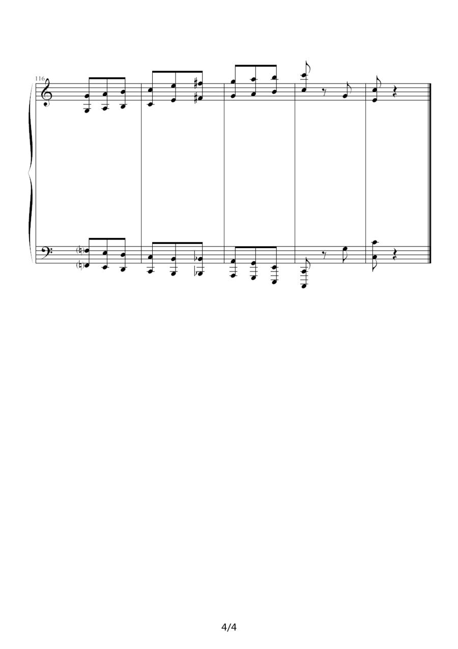 闪烁（练习曲）钢琴曲谱（图4）