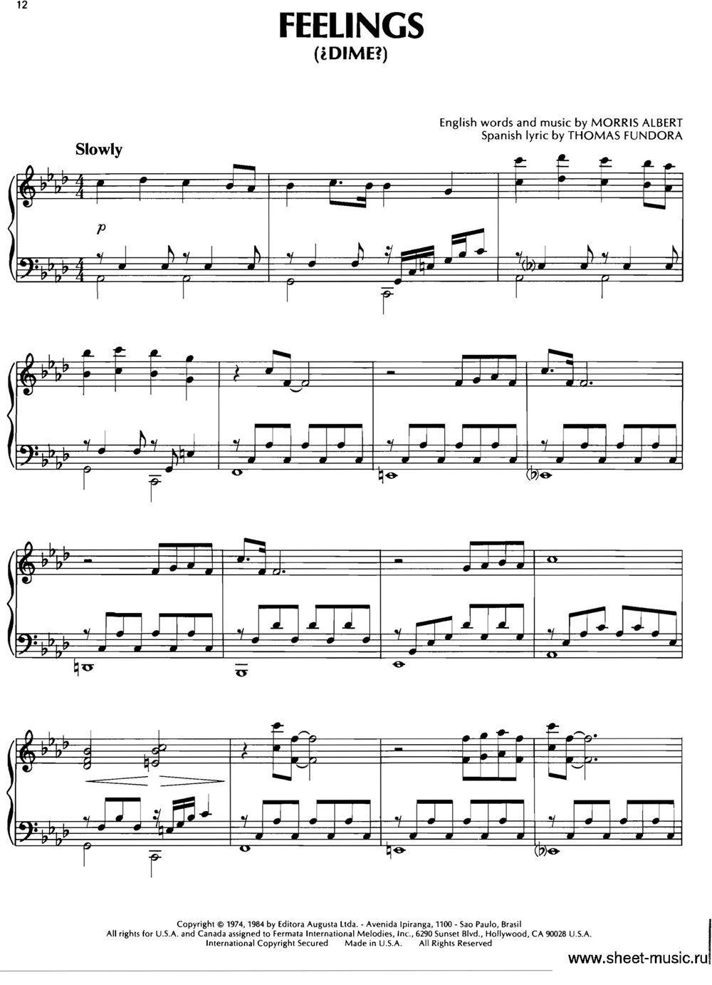 FEELINGS（DIME）钢琴曲谱（图1）