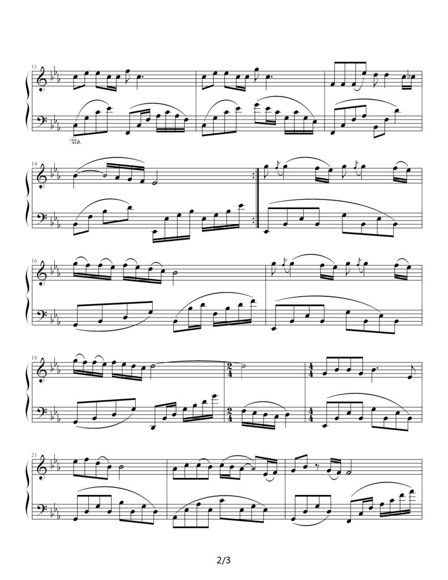 乡音 乡情钢琴曲谱（图2）