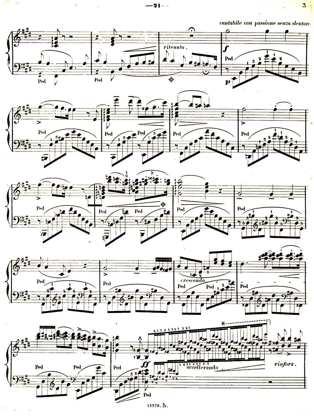 旅行岁月（第二集）意大利游记（（5.彼特拉克的十四行诗第104号 Sonetto 104 del P钢琴曲谱（图2）