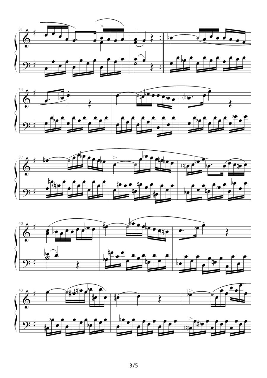 C大调第16钢琴奏鸣曲K.545（第二乐章）钢琴曲谱（图3）