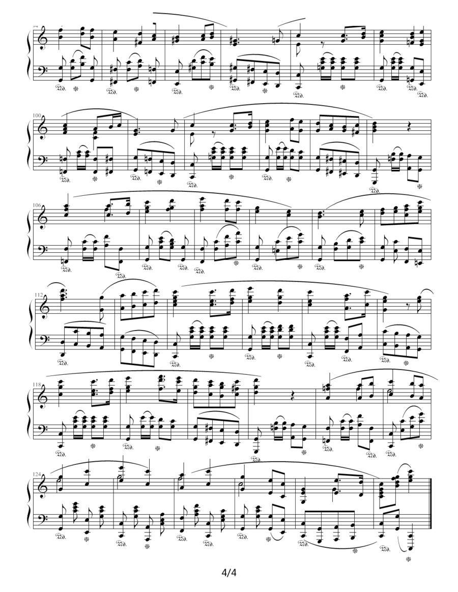 进行曲（苗波作曲版）钢琴曲谱（图4）
