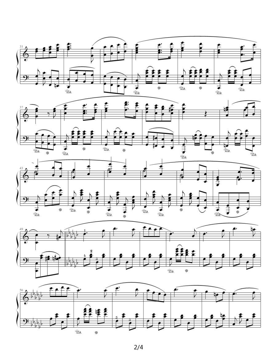 进行曲（苗波作曲版）钢琴曲谱（图2）