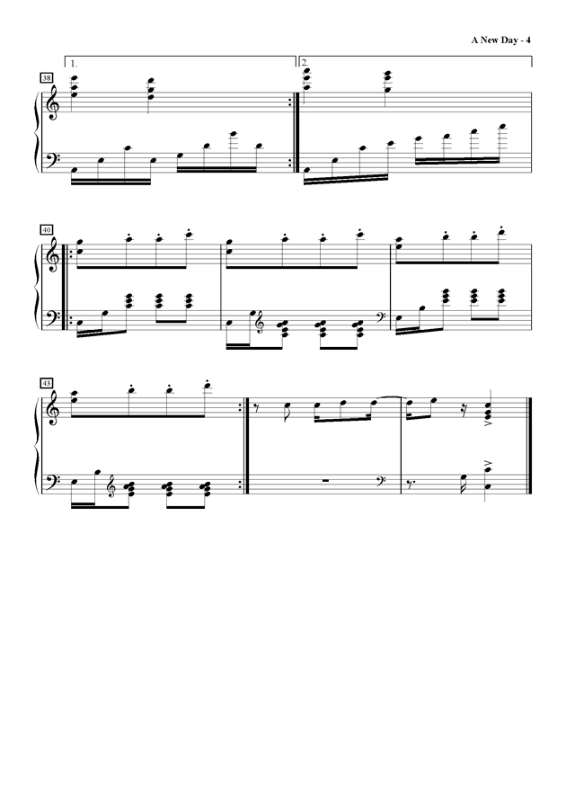 A New Day钢琴曲谱（图4）