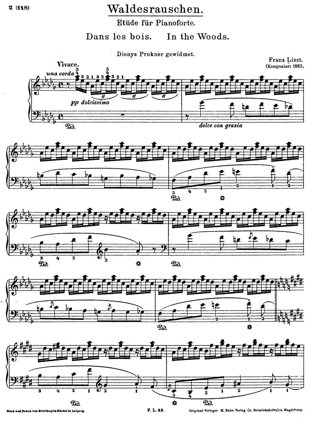 李斯特音乐会练习曲 S145（2 S145 侏儒舞 Gnomenreigen）钢琴曲谱（图1）