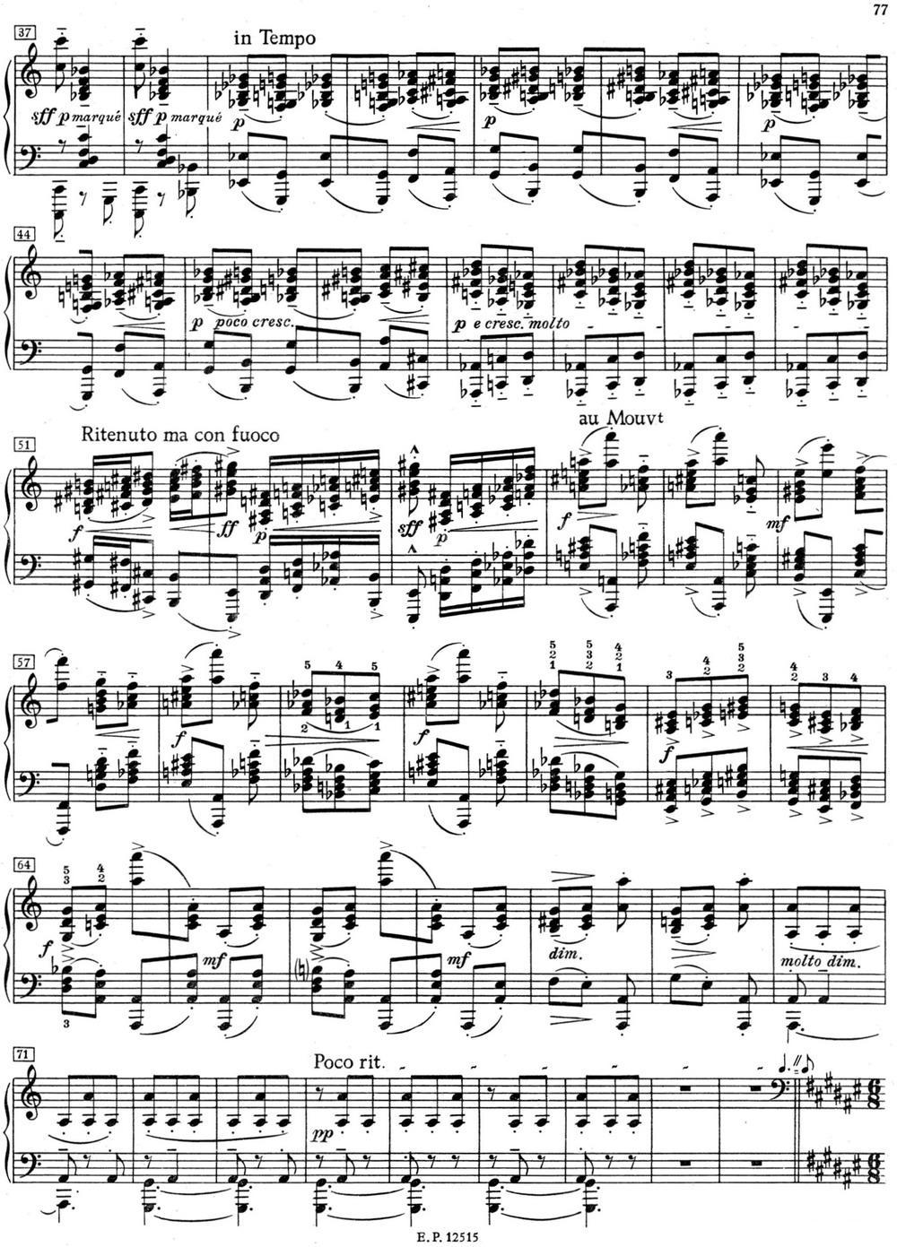 德彪西12首钢琴练习曲（12 和弦练习v1.0 accords）钢琴曲谱（图2）