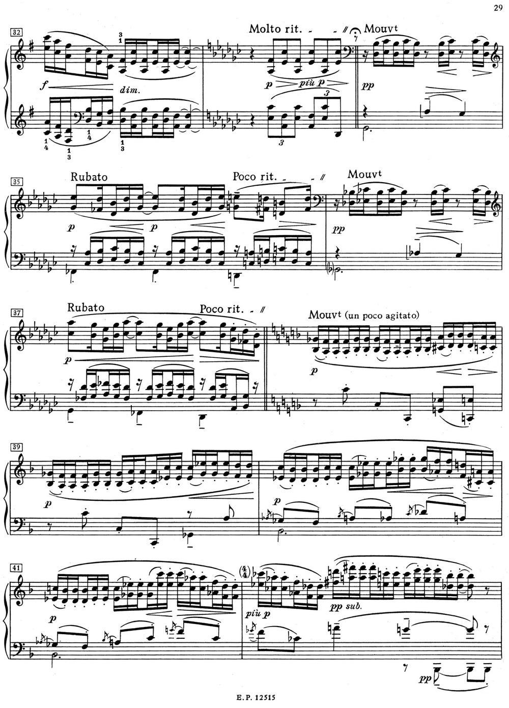 德彪西12首钢琴练习曲（4 六度练习v1.0 sixtes）钢琴曲谱（图3）