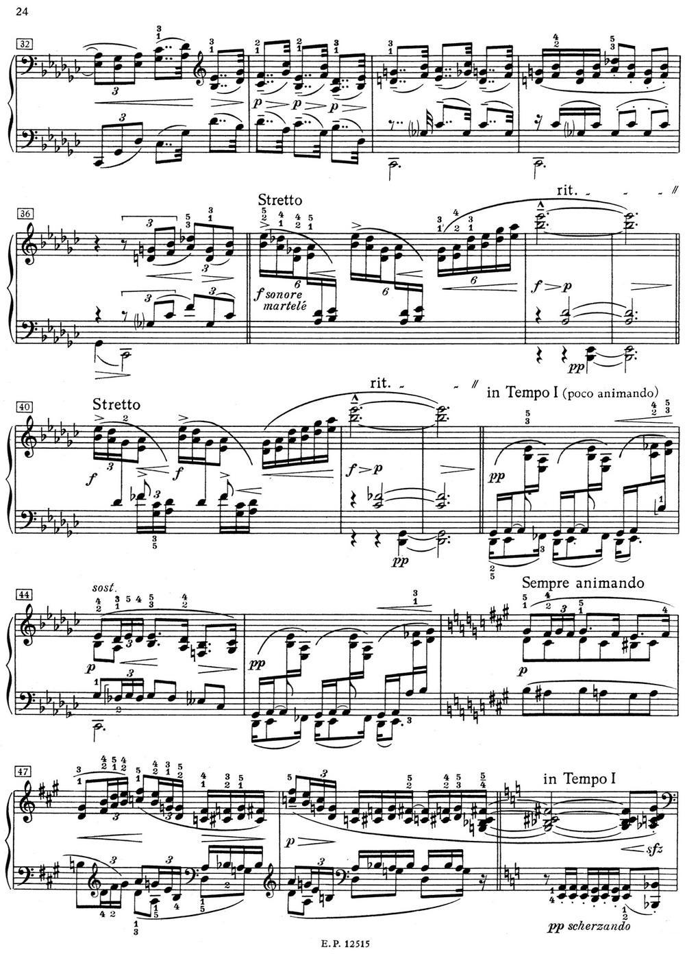 德彪西12首钢琴练习曲（3 四度练习v1.0 quartes）钢琴曲谱（图3）