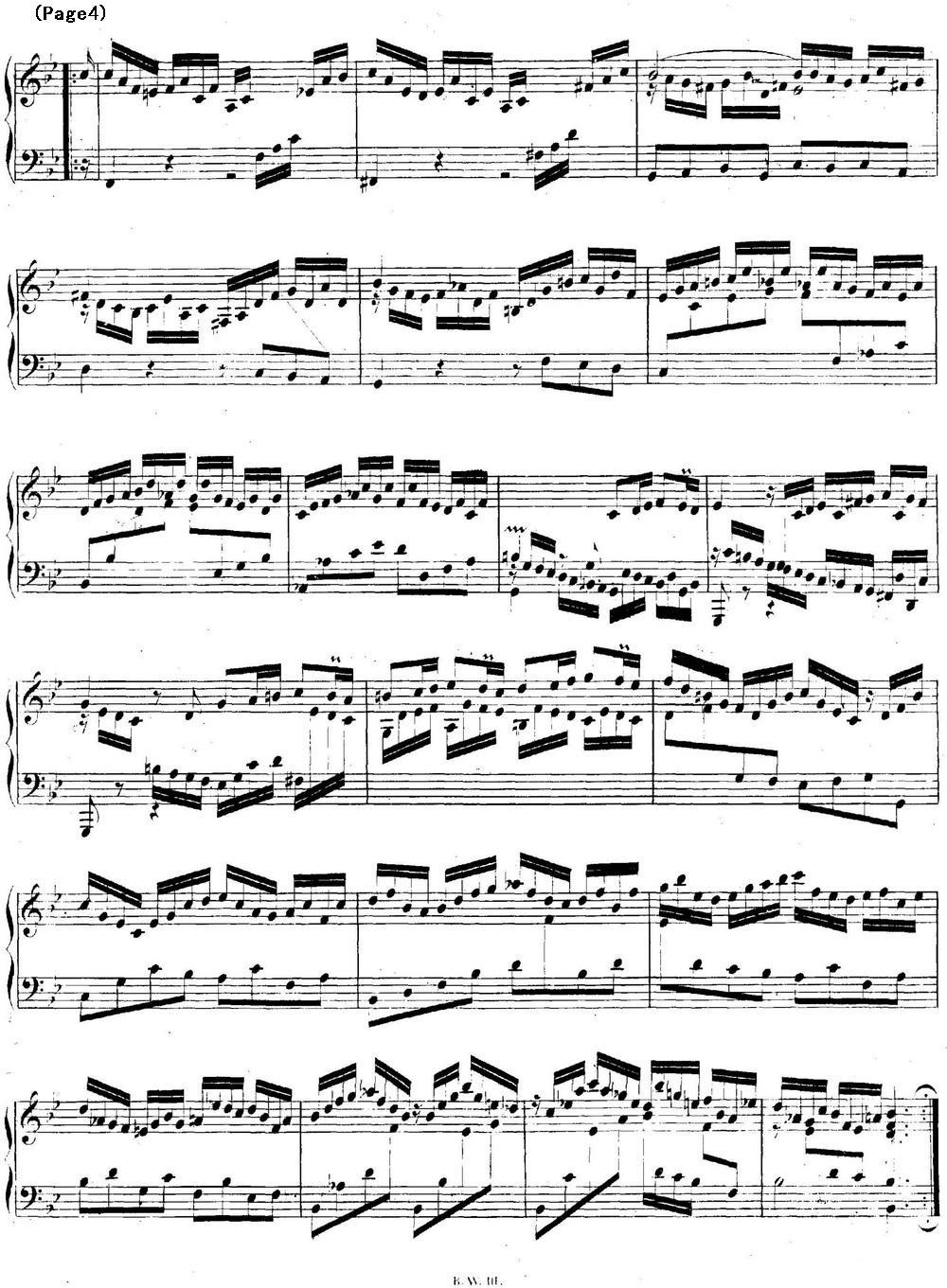 帕蒂塔6首德国组曲（No.1 降B大调 巴赫 Partita B-flat Major BWV825钢琴曲谱（图4）