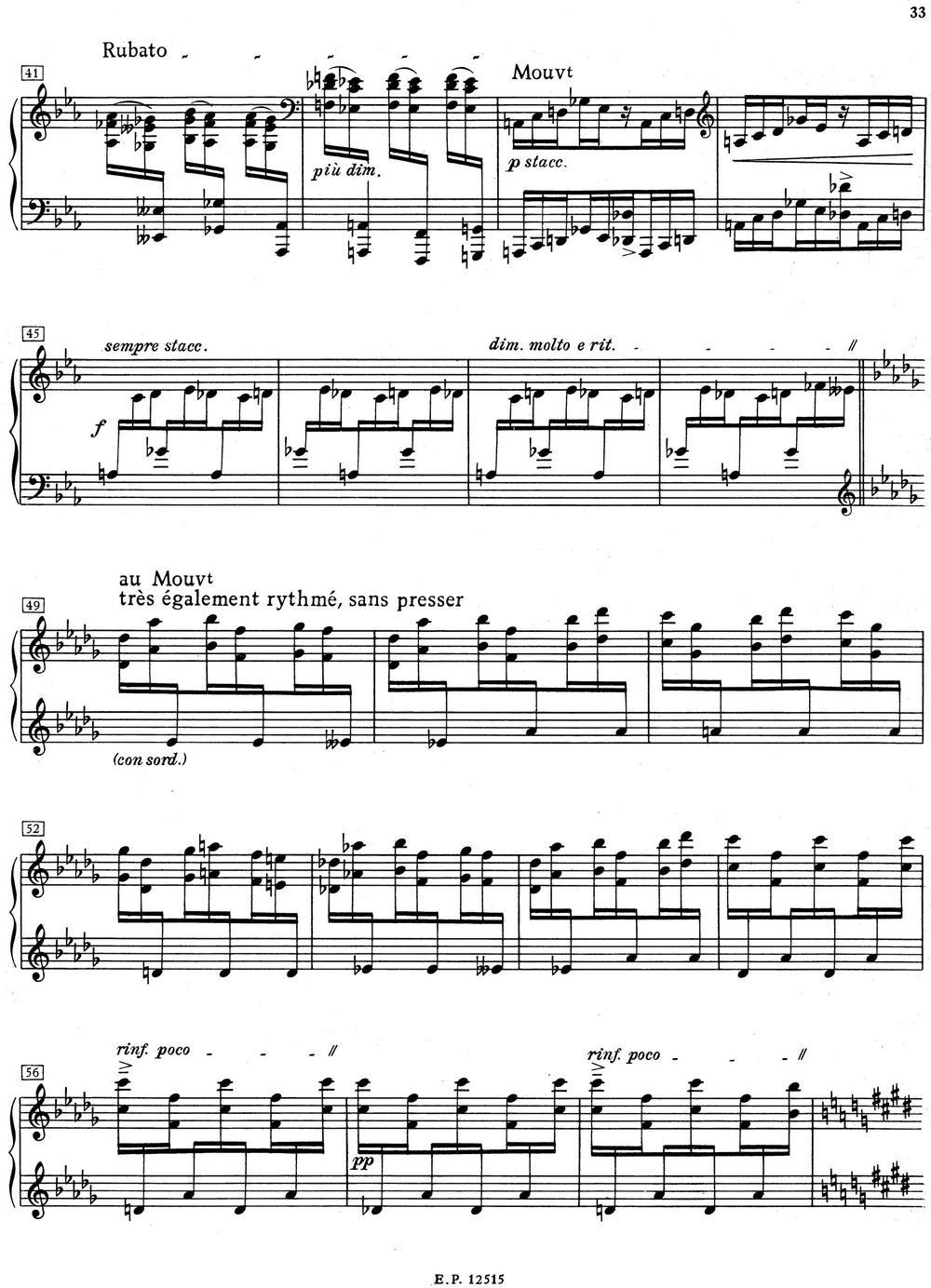德彪西12首钢琴练习曲（5 八度练习v1.0 octaves）钢琴曲谱（图3）