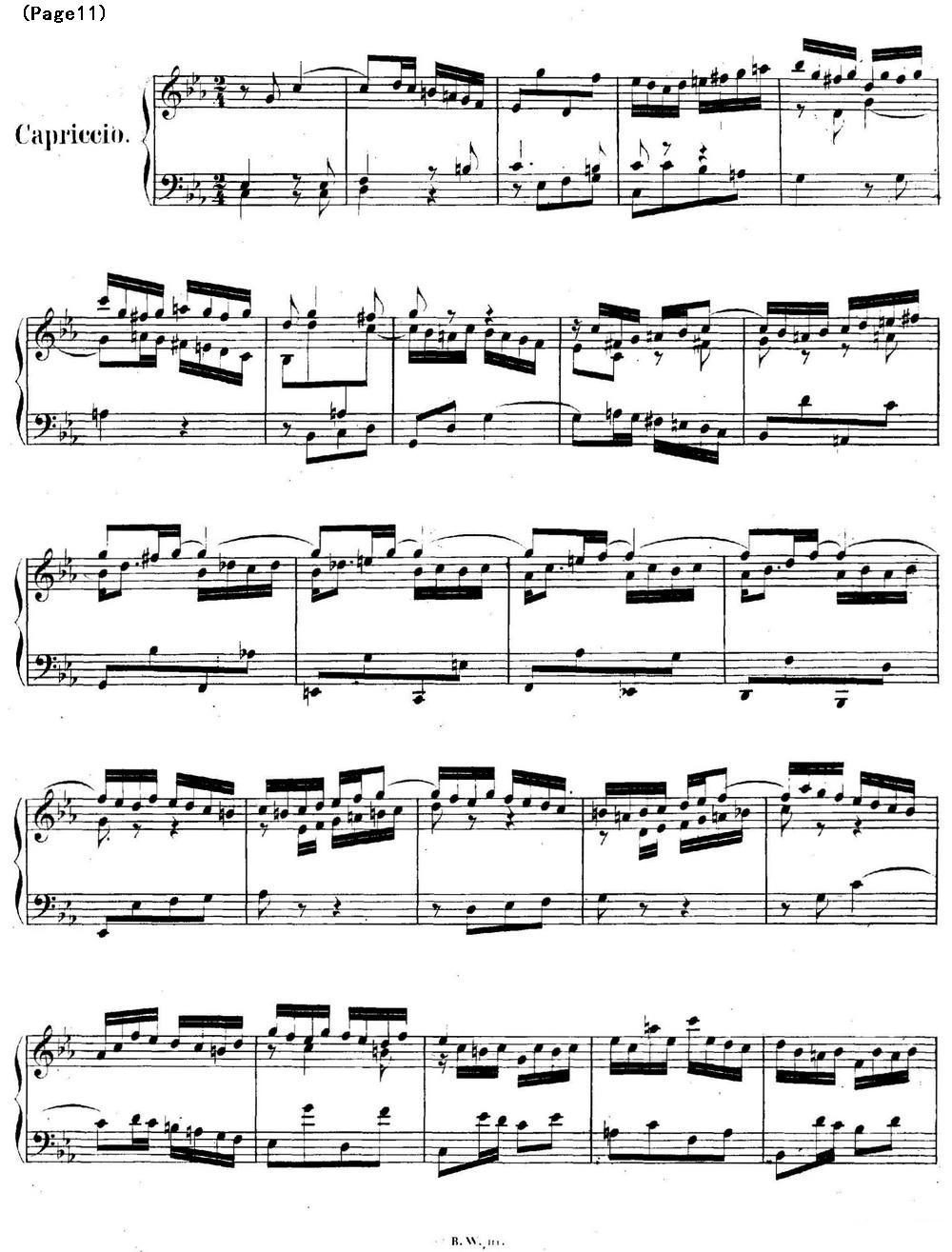 帕蒂塔6首德国组曲（No.2 c小调 巴赫 Partita c Minor BWV 826）钢琴曲谱（图11）