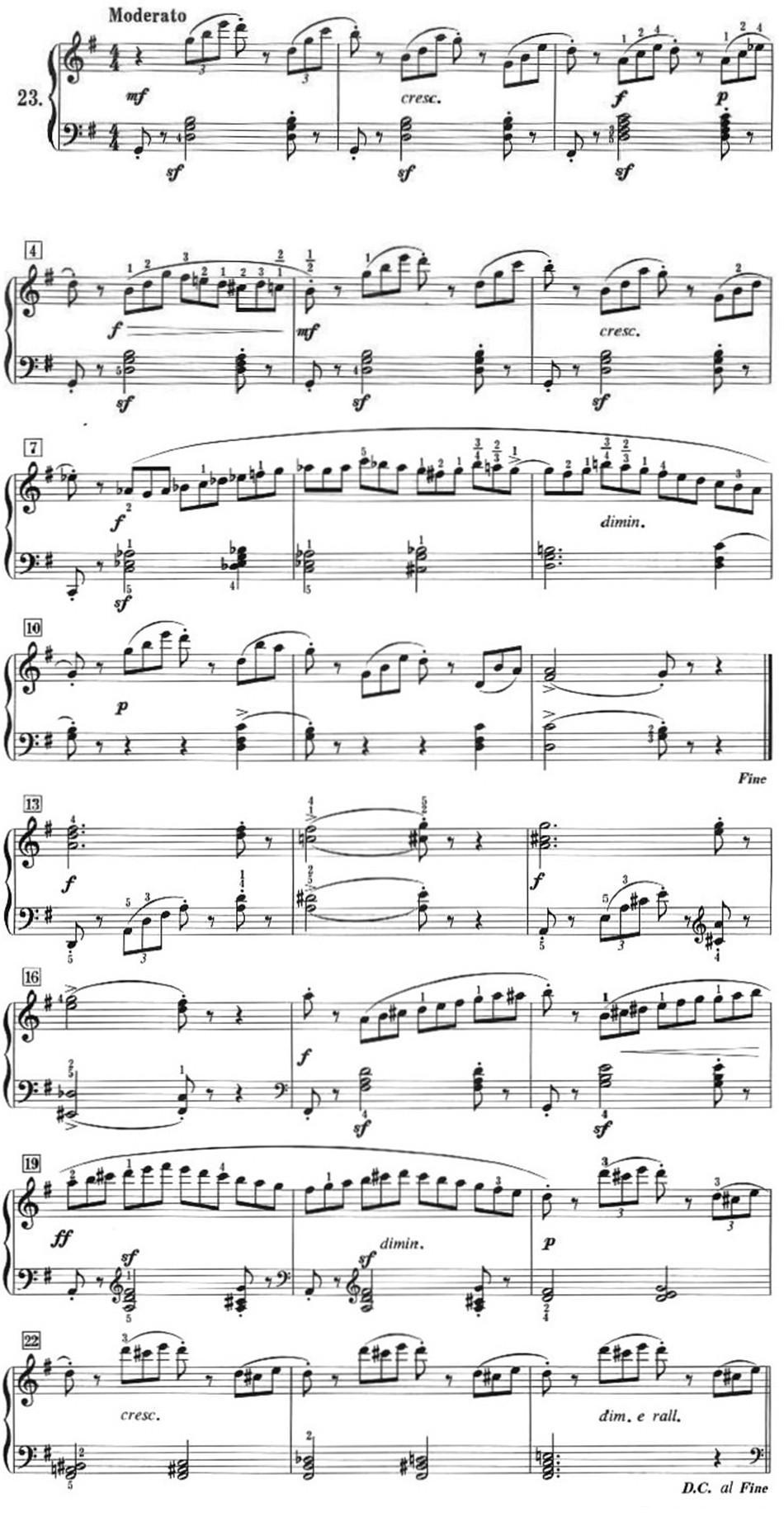 50首莱蒙钢琴练习曲 作品37（NO.23）钢琴曲谱（图1）