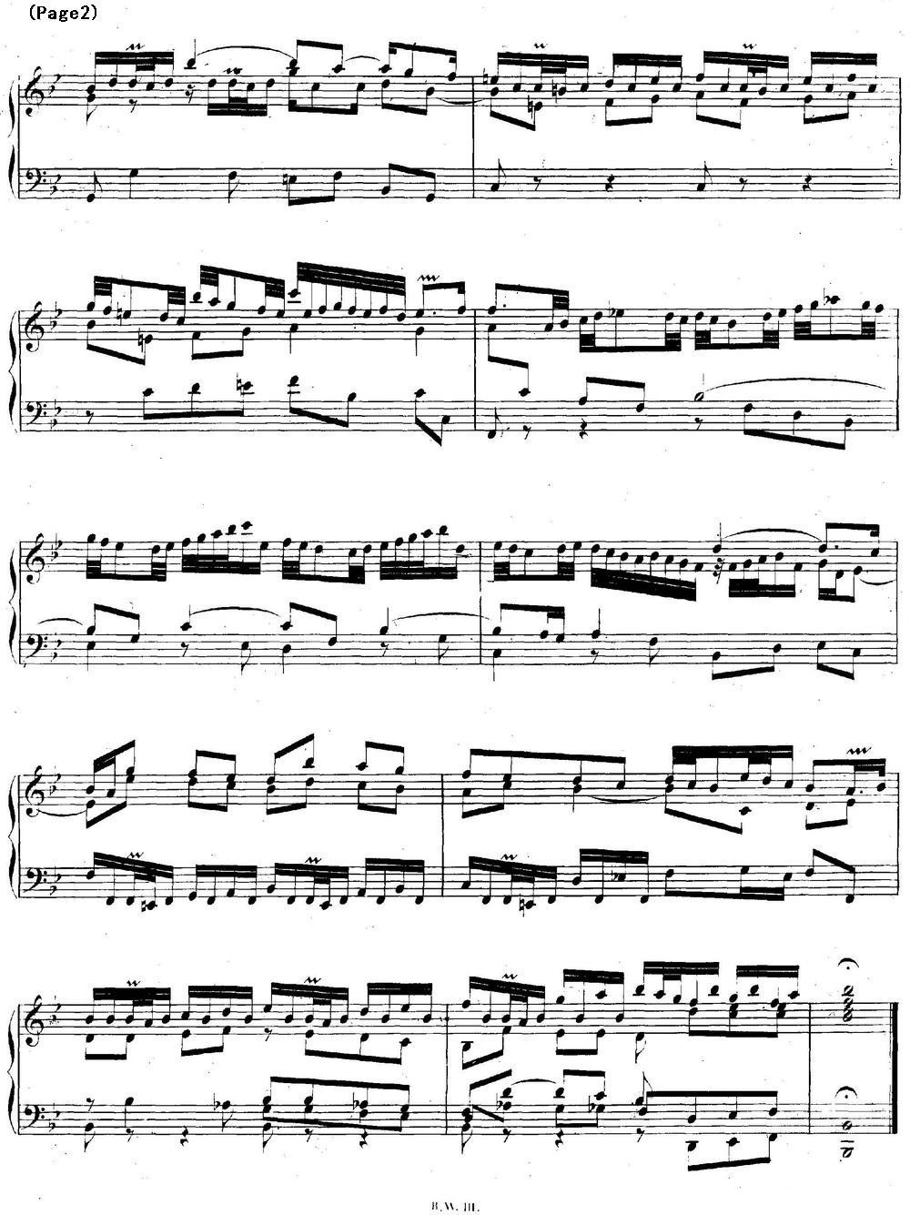 帕蒂塔6首德国组曲（No.1 降B大调 巴赫 Partita B-flat Major BWV825钢琴曲谱（图2）