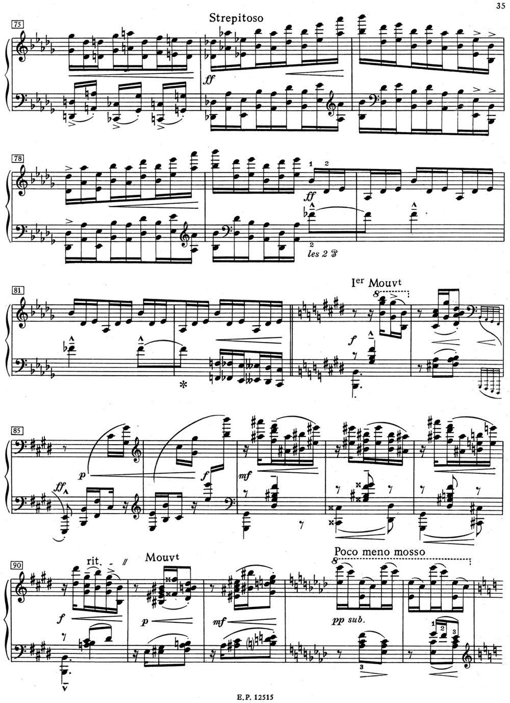 德彪西12首钢琴练习曲（5 八度练习v1.0 octaves）钢琴曲谱（图5）