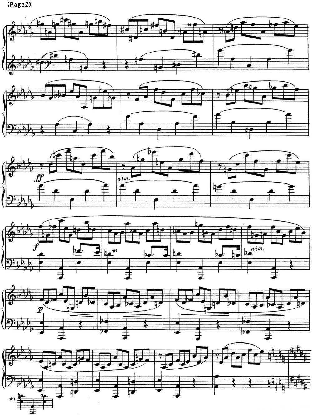 斯克里亚宾8首钢琴练习曲 Op42（No.1 Alexander Scriabin Etudes）钢琴曲谱（图2）