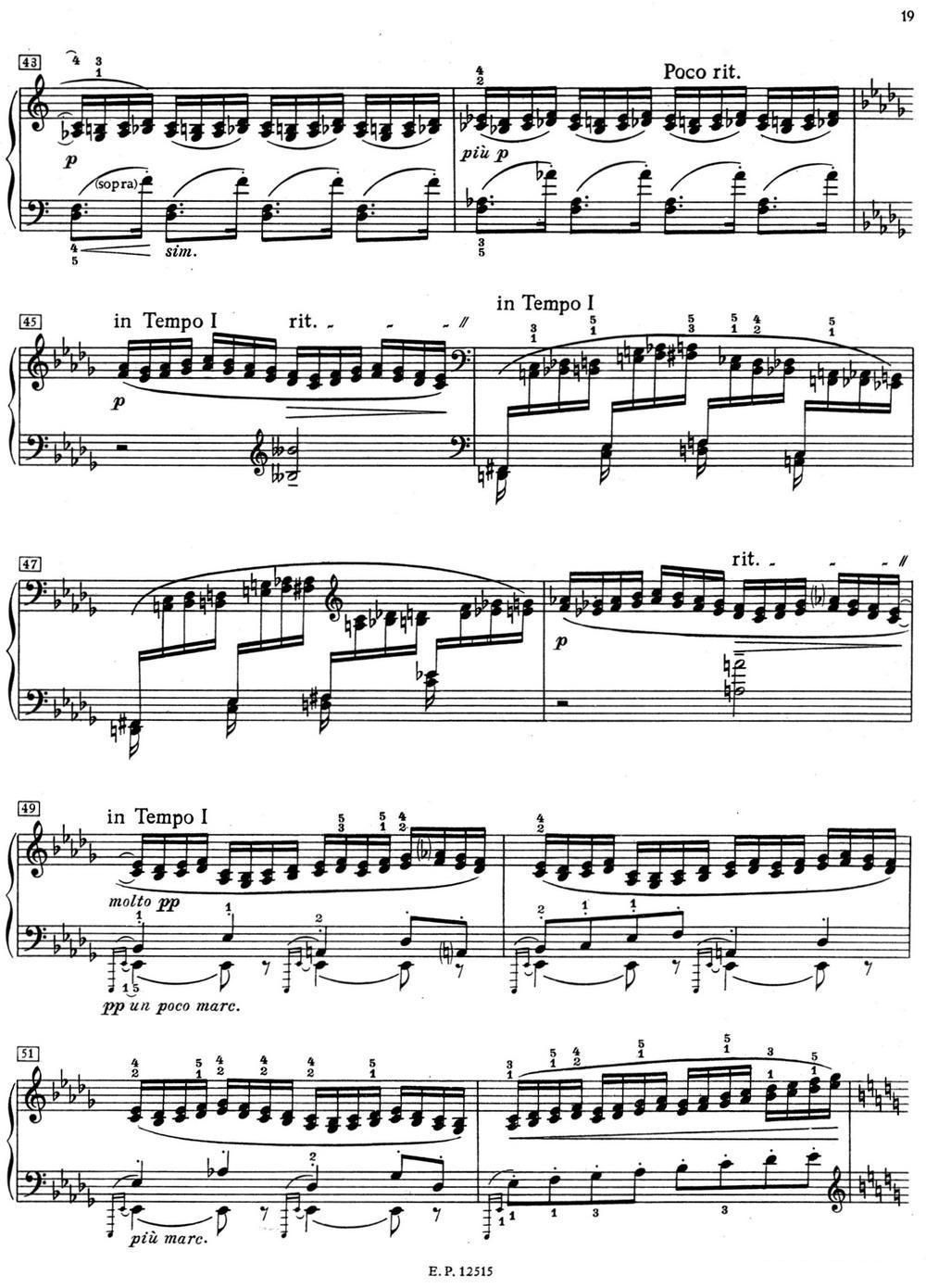 德彪西12首钢琴练习曲（2 三度练习v1.0 tierces）钢琴曲谱（图5）