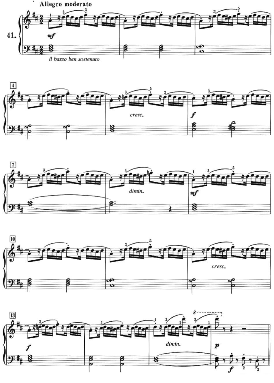 50首莱蒙钢琴练习曲 作品37（NO.41）钢琴曲谱（图1）