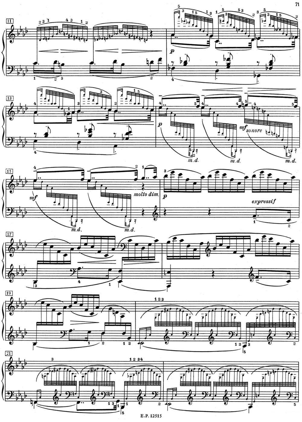 德彪西12首钢琴练习曲（11 琶音练习v1.0 arpèges composés）钢琴曲谱（图2）