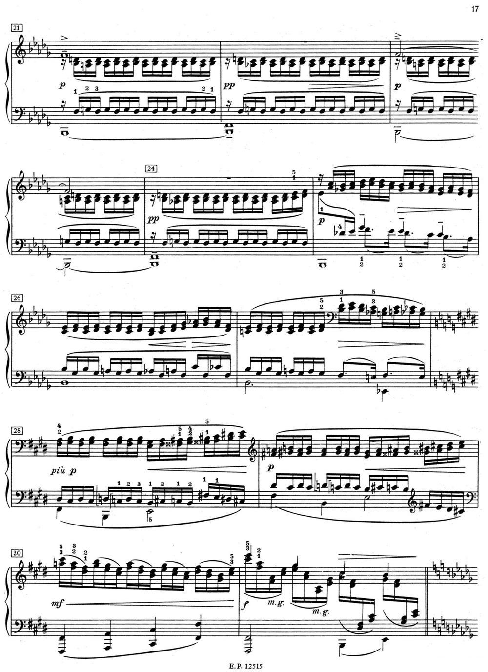 德彪西12首钢琴练习曲（2 三度练习v1.0 tierces）钢琴曲谱（图3）