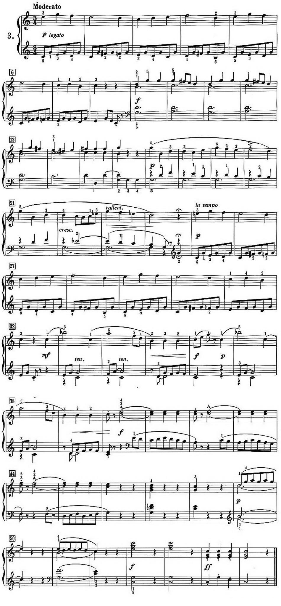 50首莱蒙钢琴练习曲 作品37（No.3）钢琴曲谱（图1）
