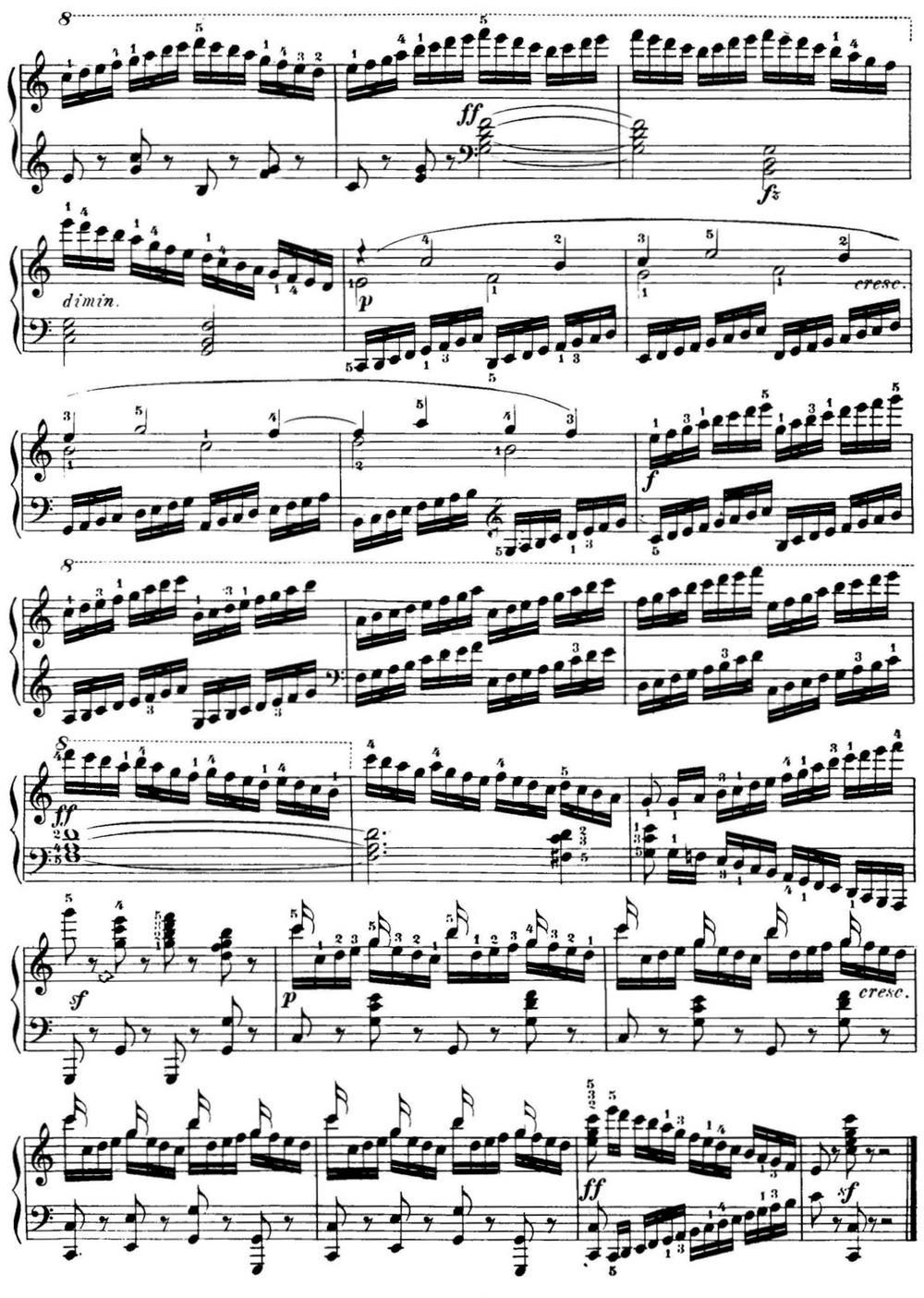 40首车尔尼Op.299钢琴快速练习曲（NO.5）钢琴曲谱（图2）