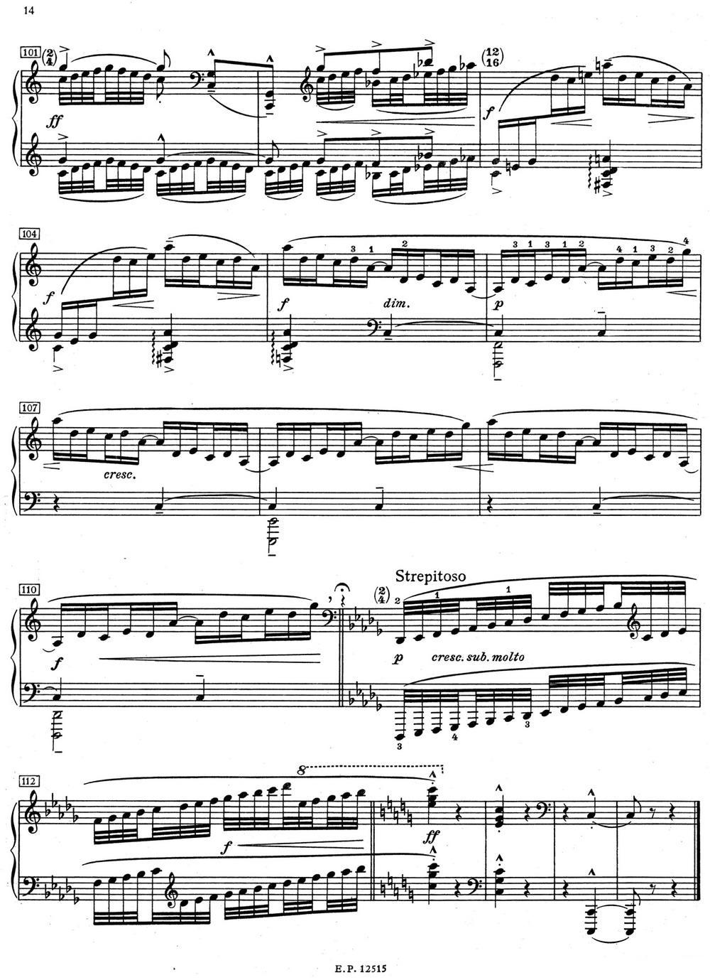 德彪西12首钢琴练习曲（1 五指练习v1.0 cinq doigts）钢琴曲谱（图8）