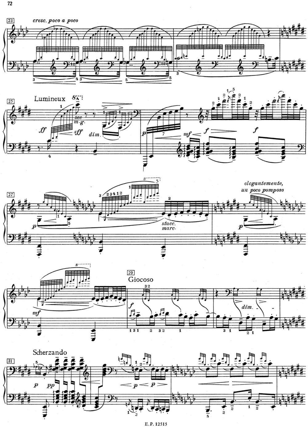 德彪西12首钢琴练习曲（11 琶音练习v1.0 arpèges composés）钢琴曲谱（图3）
