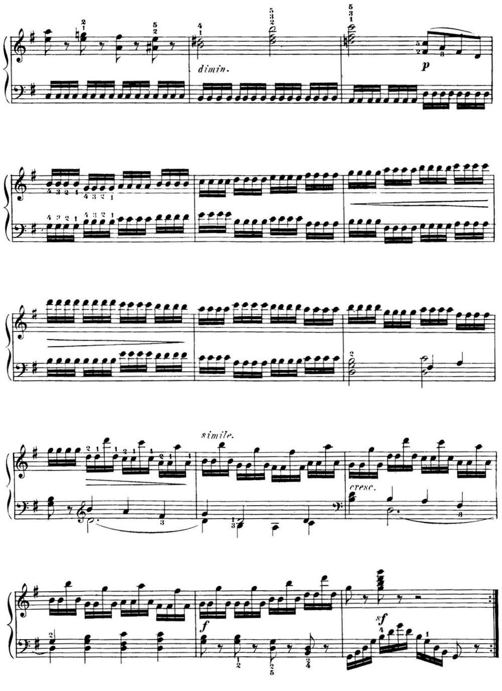 40首车尔尼Op.299钢琴快速练习曲（NO.22）钢琴曲谱（图2）