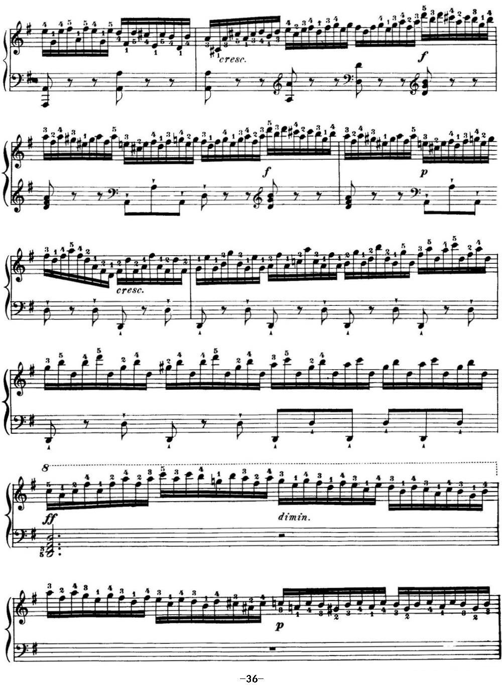 40首车尔尼Op.299钢琴快速练习曲（NO.16）钢琴曲谱（图2）