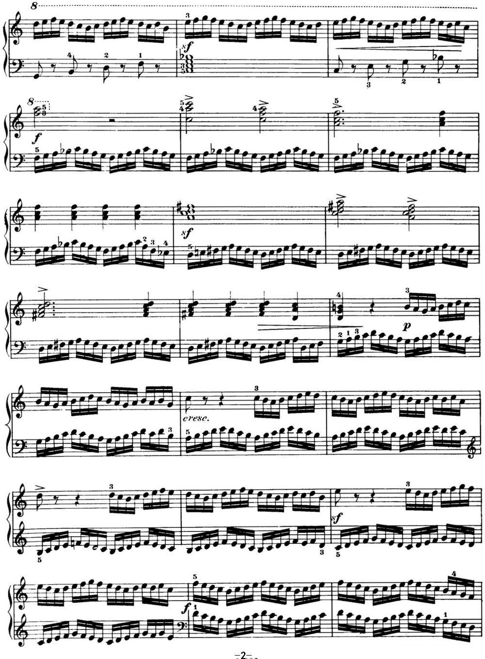50首车尔尼Op.740钢琴手指灵巧技术练习曲（NO.1）钢琴曲谱（图2）