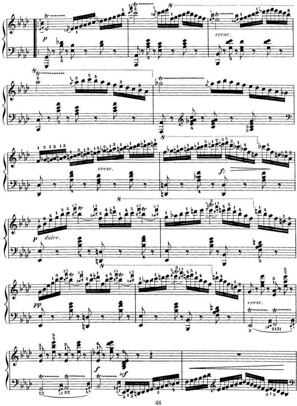 50首车尔尼Op.740钢琴手指灵巧技术练习曲（NO.48）钢琴曲谱（图2）