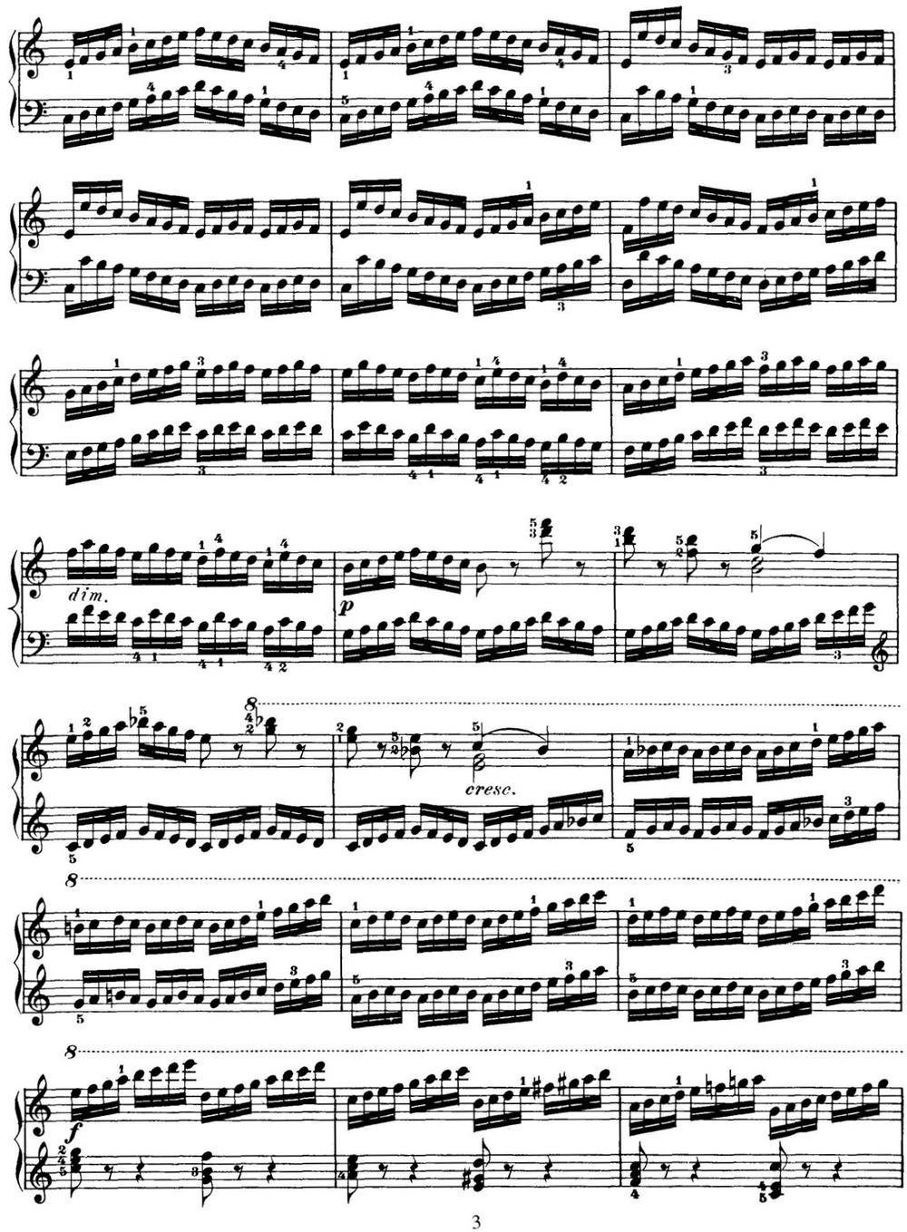 50首车尔尼Op.740钢琴手指灵巧技术练习曲（NO.1）钢琴曲谱（图3）