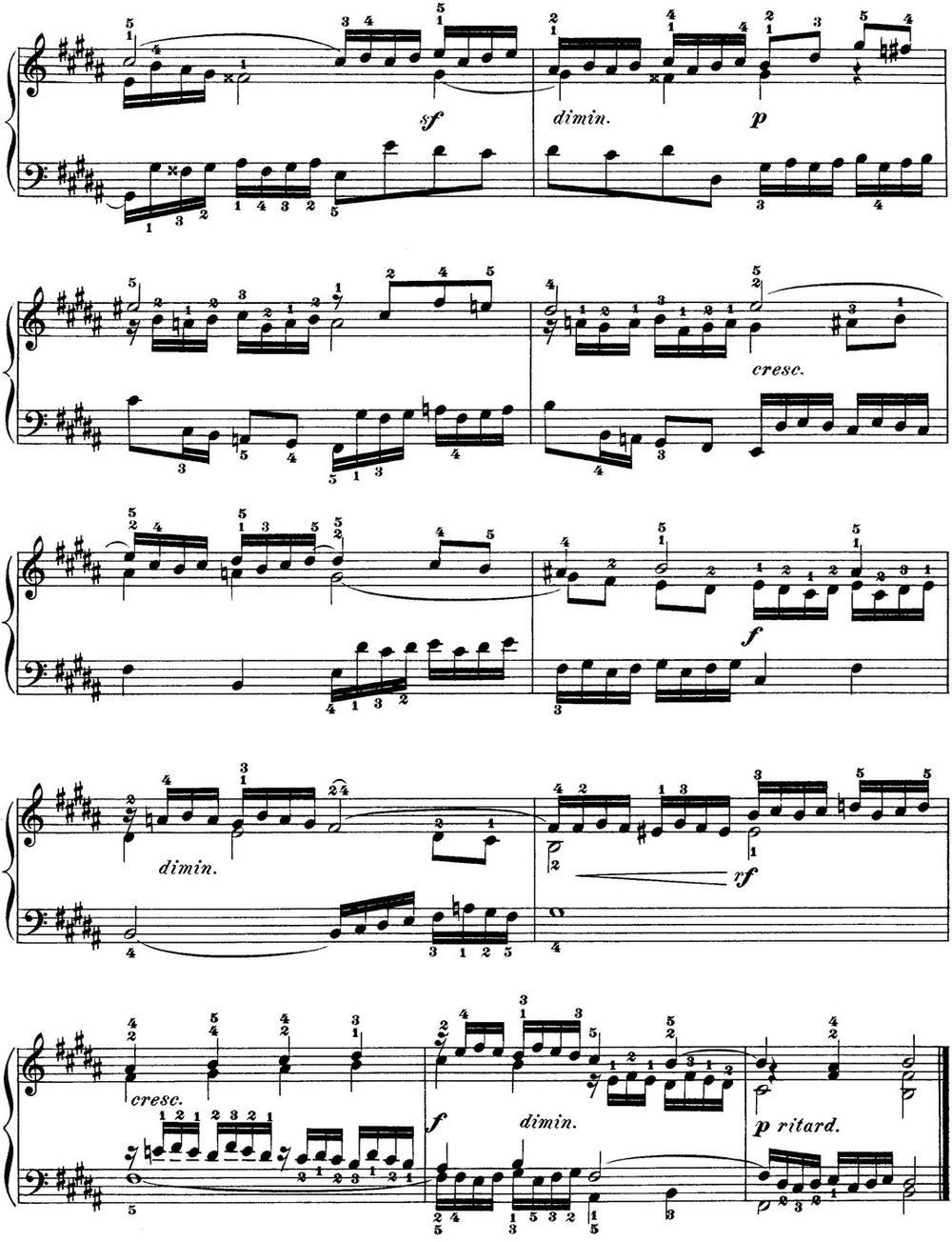 巴赫《平均律钢琴曲集·第一卷》之前奏曲（NO.23）钢琴曲谱（图2）