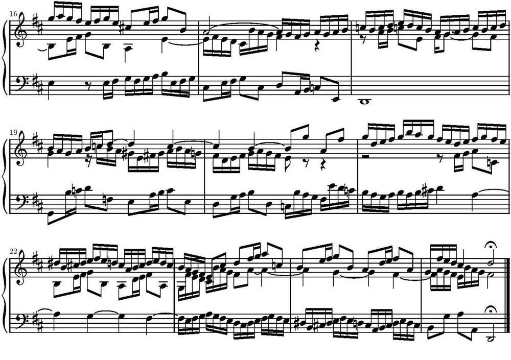 15首巴赫三部创意曲集（NO.3）钢琴曲谱（图2）