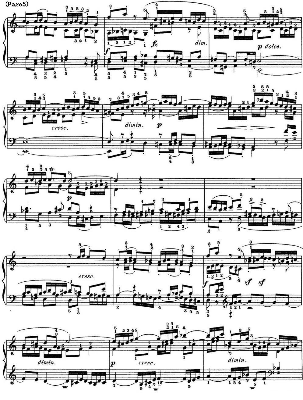 巴赫《平均律钢琴曲集·第一卷》之赋格曲（NO.20）钢琴曲谱（图5）