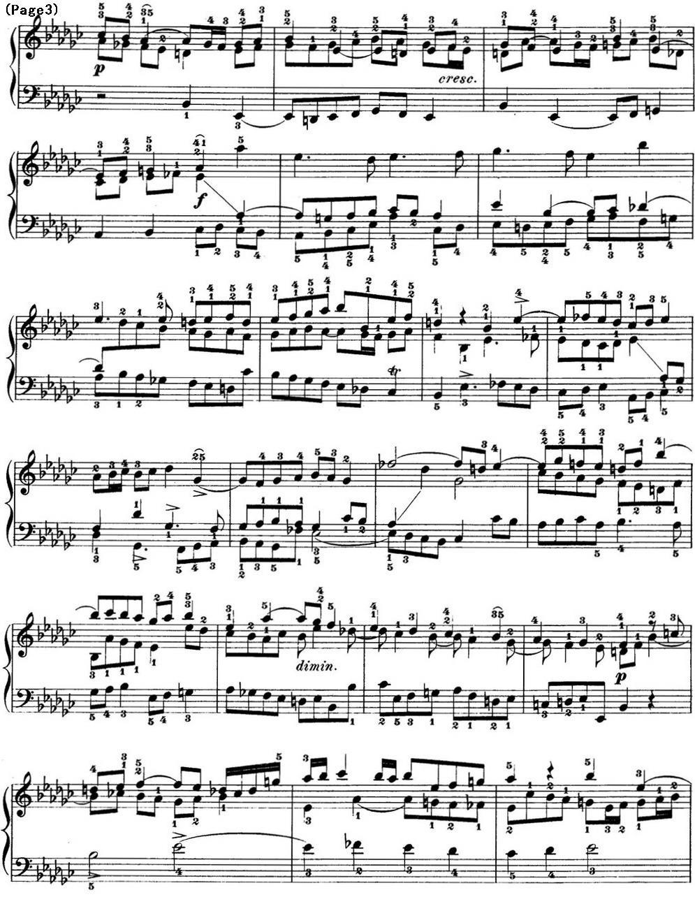 巴赫《平均律钢琴曲集·第一卷》之赋格曲（NO.8）钢琴曲谱（图3）
