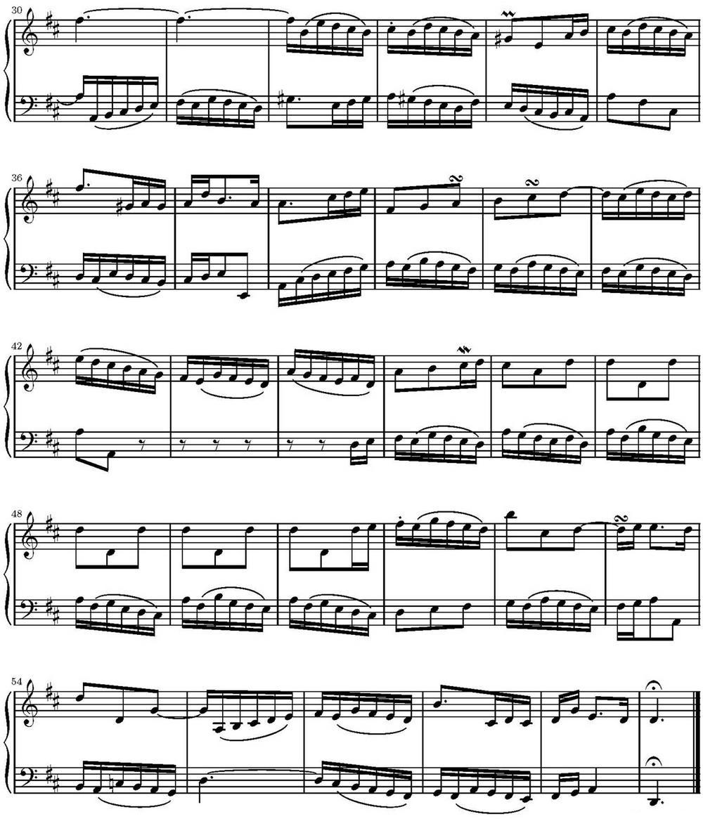 15首巴赫二部创意曲集（NO.3）钢琴曲谱（图2）