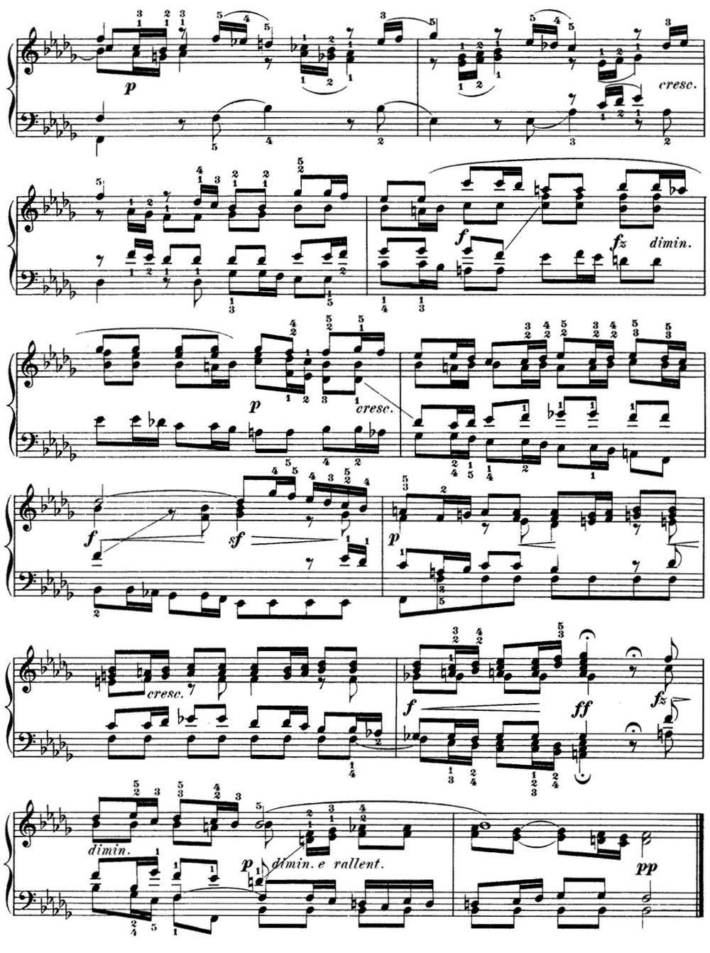 巴赫《平均律钢琴曲集·第一卷》之前奏曲（NO.22）钢琴曲谱（图2）
