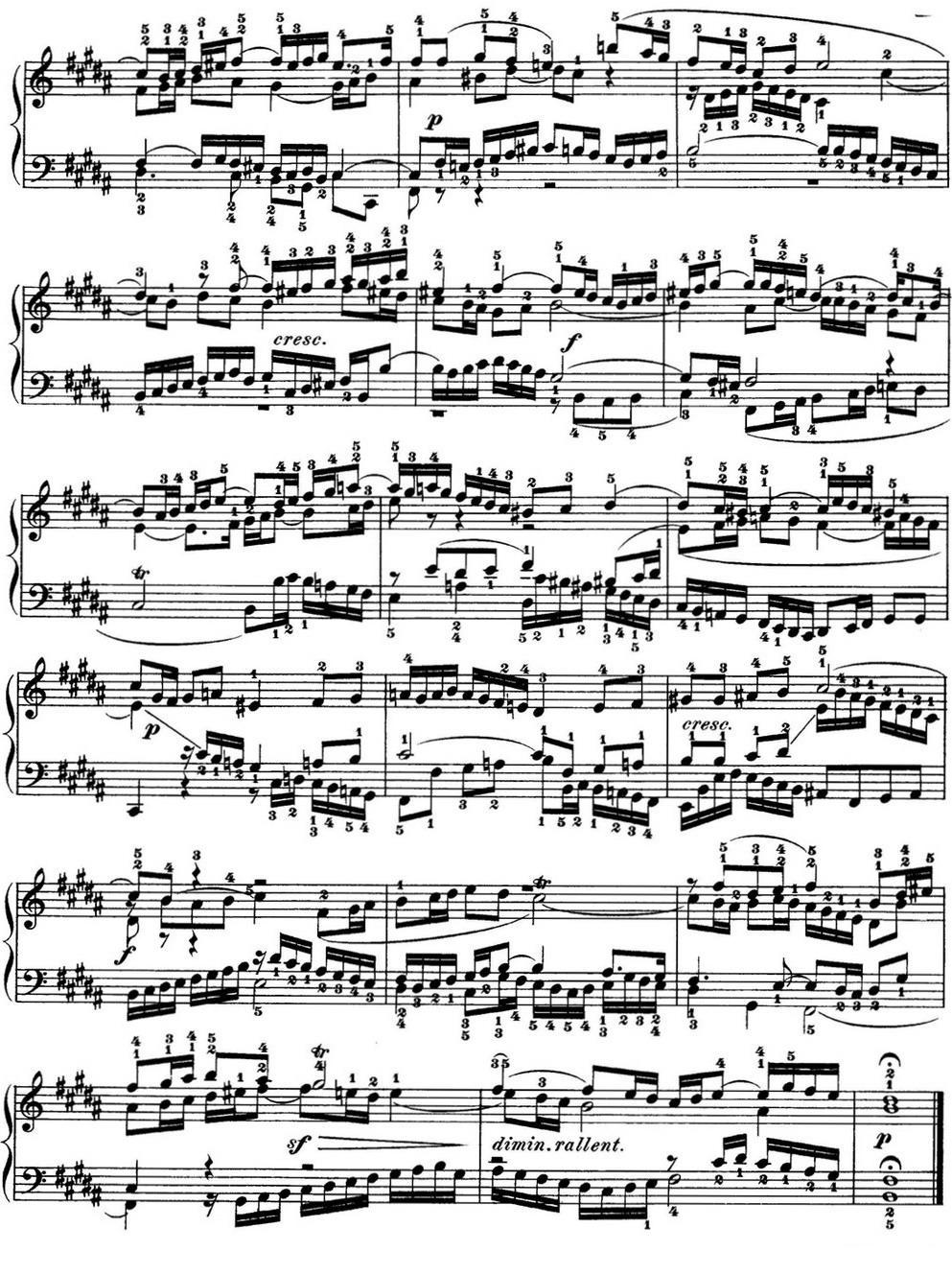 巴赫《平均律钢琴曲集·第一卷》之赋格曲（NO.23）钢琴曲谱（图2）