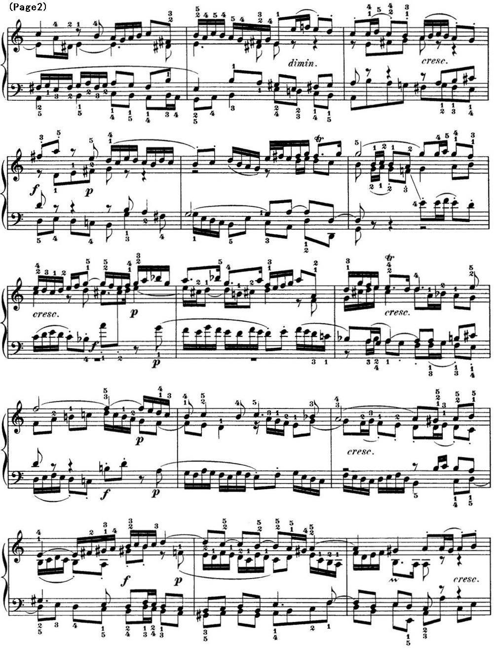 巴赫《平均律钢琴曲集·第一卷》之赋格曲（NO.20）钢琴曲谱（图2）