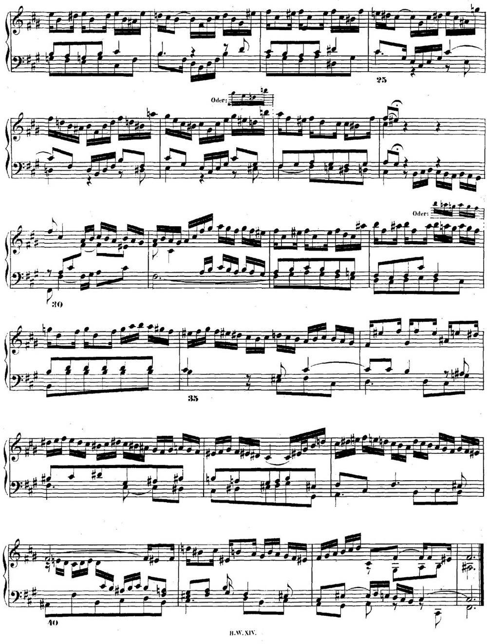 巴赫《平均律钢琴曲集·第二卷》之前奏曲（NO.14）钢琴曲谱（图2）